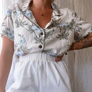Vintage Island Button-down Blouse